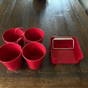 Red Kitchen Organizer Set